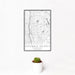12x18 Columbia Heights Minnesota Map Print Portrait Orientation in Classic Style With Small Cactus Plant in White Planter