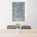 24x36 Columbia Heights Minnesota Map Print Portrait Orientation in Afternoon Style Behind 2 Chairs Table and Potted Plant