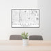 24x36 Columbia Heights Minnesota Map Print Lanscape Orientation in Classic Style Behind 2 Chairs Table and Potted Plant