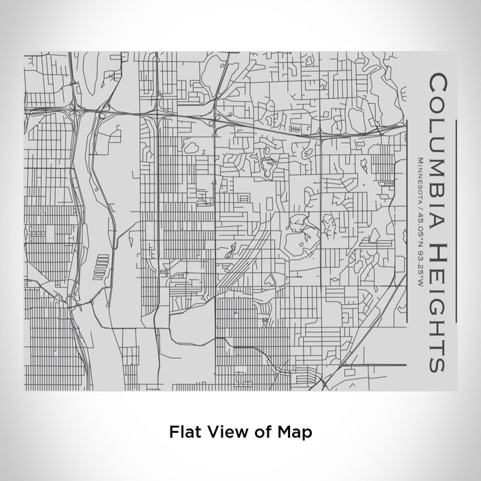 Rendered View of Columbia Heights Minnesota Map Engraving on 20oz Stainless Steel Insulated Bottle with Bamboo Top