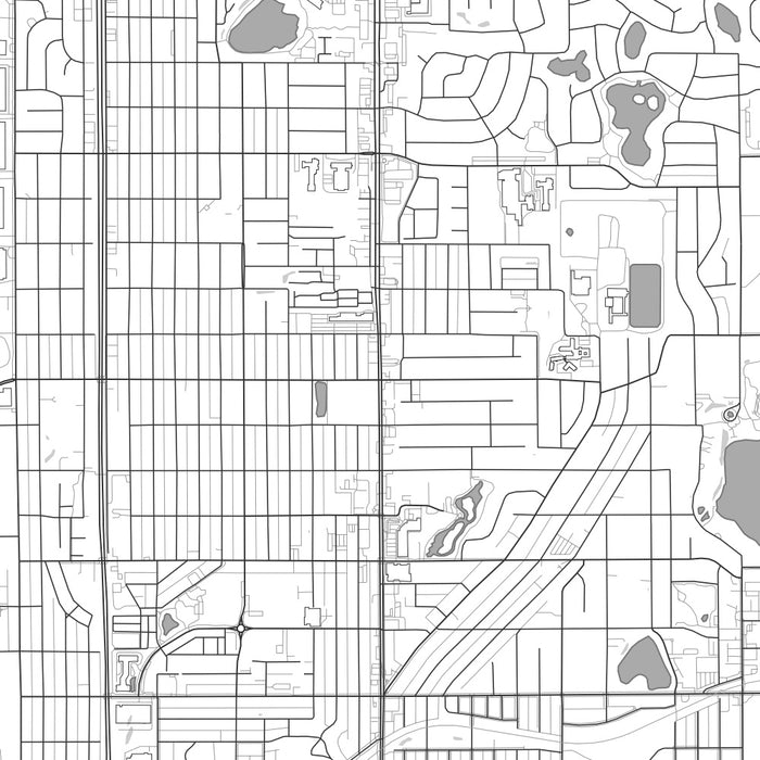 Columbia Heights Minnesota Map Print in Classic Style Zoomed In Close Up Showing Details