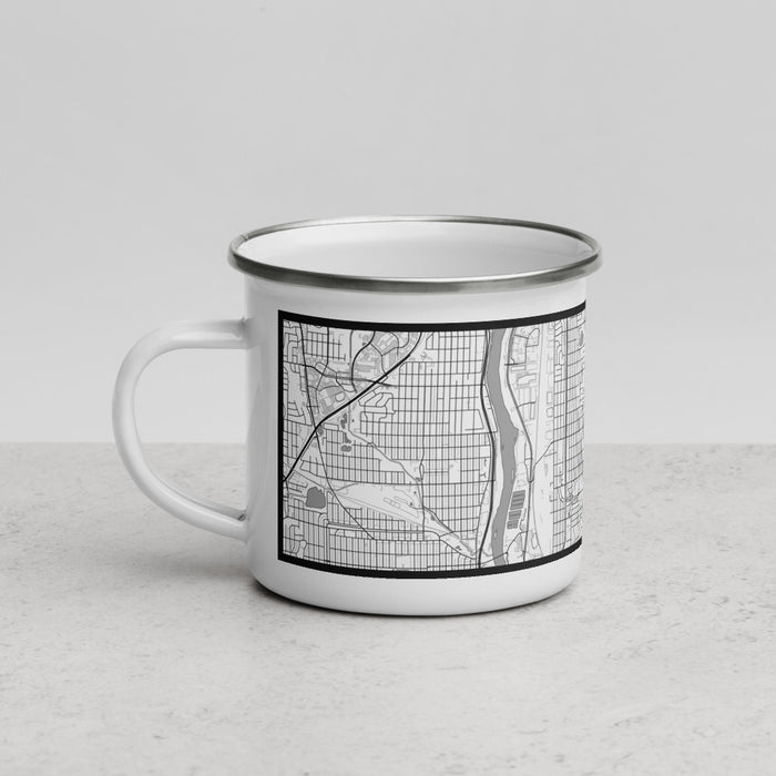 Left View Custom Columbia Heights Minnesota Map Enamel Mug in Classic