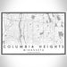 Columbia Heights Minnesota Map Print Landscape Orientation in Classic Style With Shaded Background