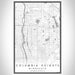 Columbia Heights Minnesota Map Print Portrait Orientation in Classic Style With Shaded Background