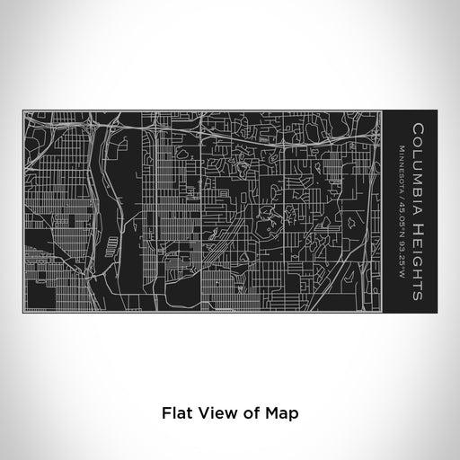 Rendered View of Columbia Heights Minnesota Map Engraving on 17oz Stainless Steel Insulated Cola Bottle in Black