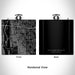 Rendered View of Columbia Heights Minnesota Map Engraving on 6oz Stainless Steel Flask in Black