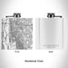 Rendered View of Columbia Heights Minnesota Map Engraving on 6oz Stainless Steel Flask in White