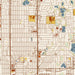 Columbia Heights Minnesota Map Print in Woodblock Style Zoomed In Close Up Showing Details