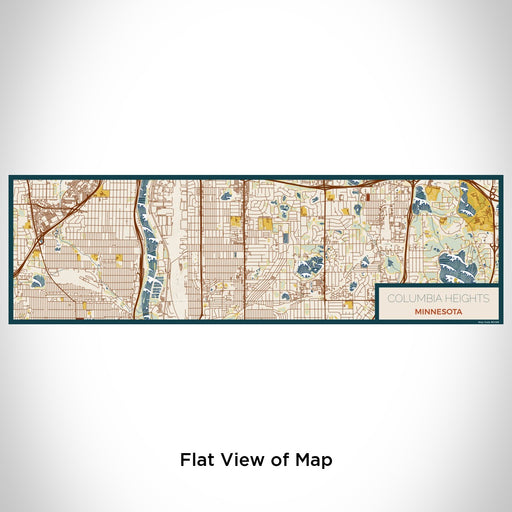 Flat View of Map Custom Columbia Heights Minnesota Map Enamel Mug in Woodblock