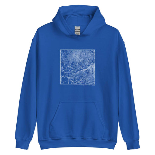 Columbia River Gorge National Scenic Area Topographic  Map Unisex Hoodie Sweater with City inscription in Royal Blue