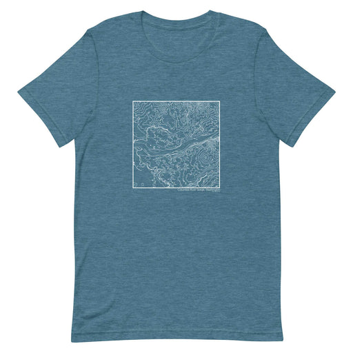 Columbia River Gorge Washington Topographic  Map Unisex T-Shirt with City inscription in Heather Teal