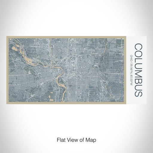 Rendered View of Columbus Ohio Map on 17oz Stainless Steel Insulated Bottle with printed afternoon style map