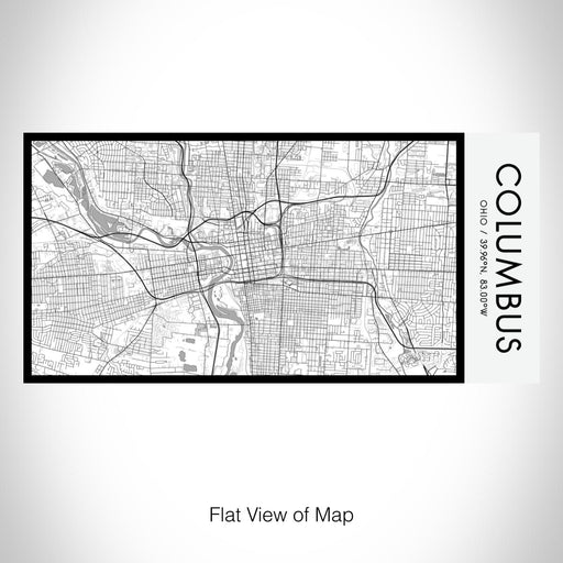 Rendered View of Columbus Ohio Map on 17oz Stainless Steel Insulated Bottle with printed classic style map