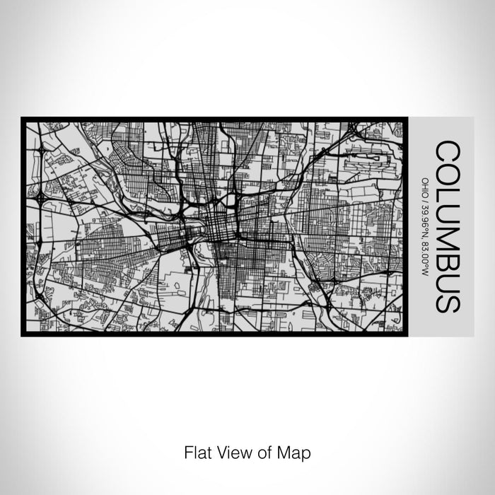 Rendered View of Columbus Ohio Map on 17oz Stainless Steel Insulated Cola Bottle in Stainless