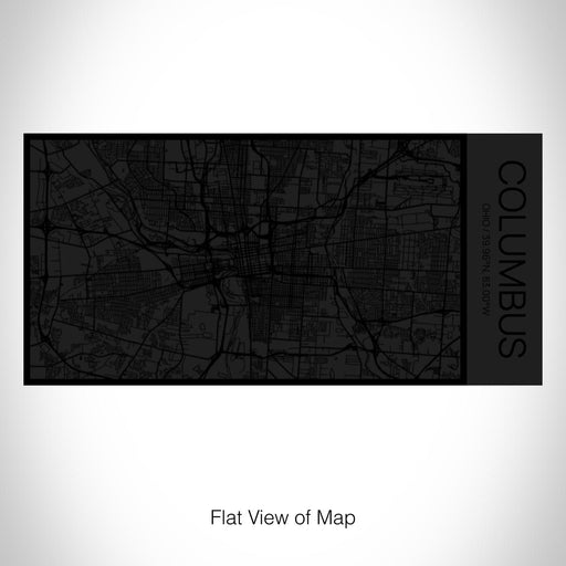 Rendered View of Columbus Ohio Map on 17oz Stainless Steel Insulated Cola Bottle in Stainless in Matte Black