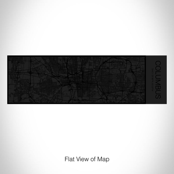 Rendered View of Columbus Ohio Map on 10oz Stainless Steel Insulated Cup in Matte Black with Sliding Lid