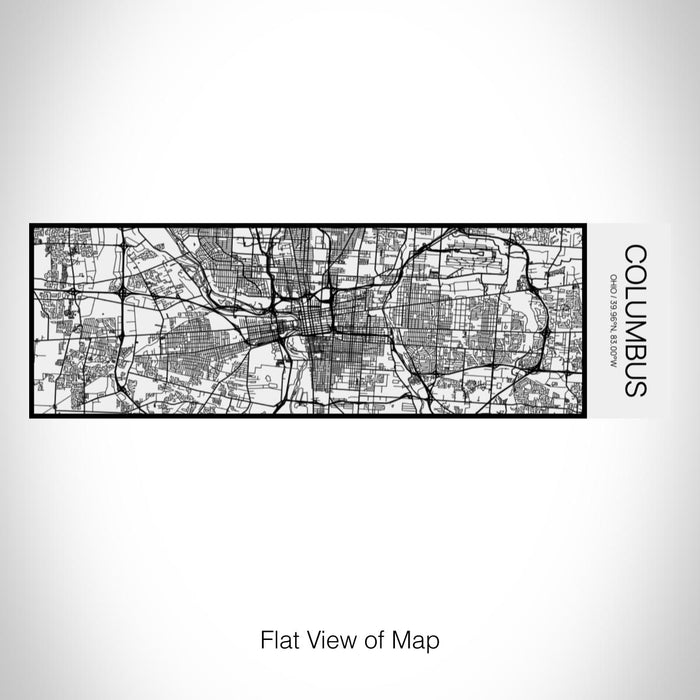 Rendered View of Columbus Ohio Map on 10oz Stainless Steel Insulated Cup in Matte White with Sliding Lid