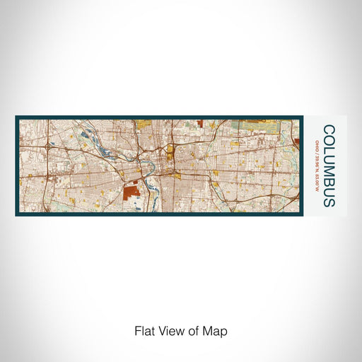 Rendered View of Columbus Ohio Map on 10oz Stainless Steel Insulated Cup in Woodblock with Sliding Lid