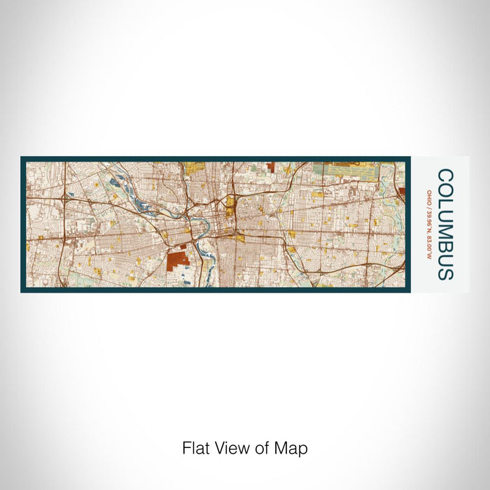 Rendered View of Columbus Ohio Map on 10oz Stainless Steel Insulated Cup in Woodblock with Sliding Lid