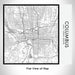 Rendered View of Columbus Ohio Map on 17oz Stainless Steel Insulated Tumbler in Classic Map Style