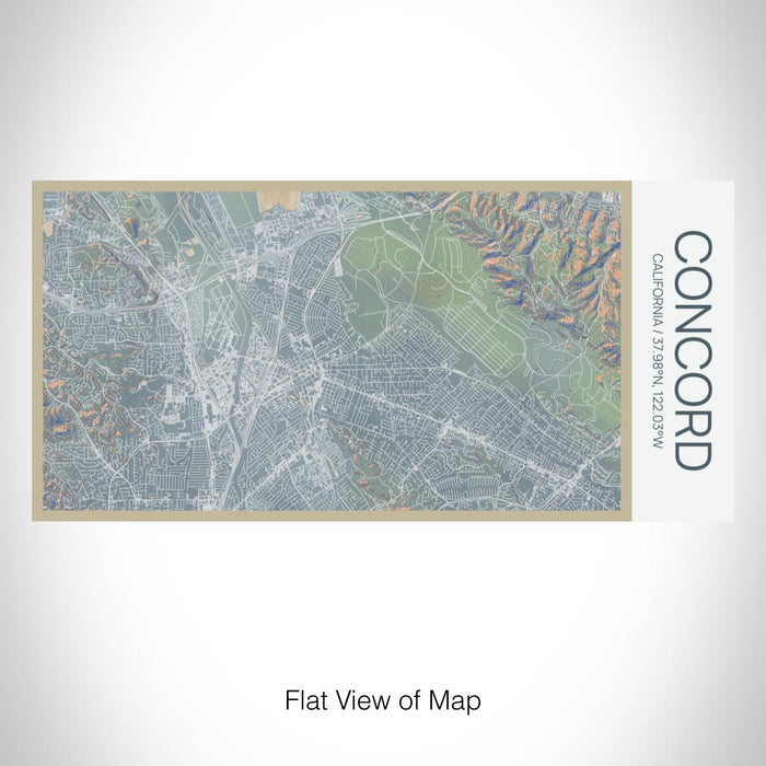 Rendered View of Concord California Map on 17oz Stainless Steel Insulated Bottle with printed afternoon style map