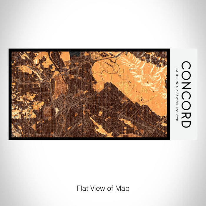 Rendered View of Concord California Map on 17oz Stainless Steel Insulated Bottle with printed ember style map