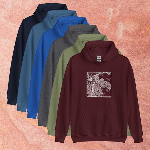 Concord California  Map Unisex Hoodie Sweaters in Multiple Colors