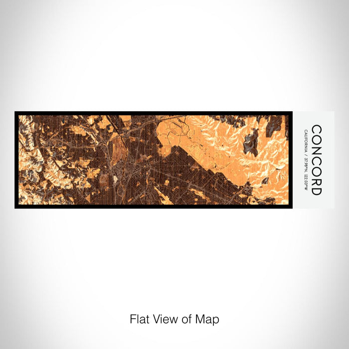 Rendered View of Concord California Map on 10oz Stainless Steel Insulated Cup in Ember with Sliding Lid
