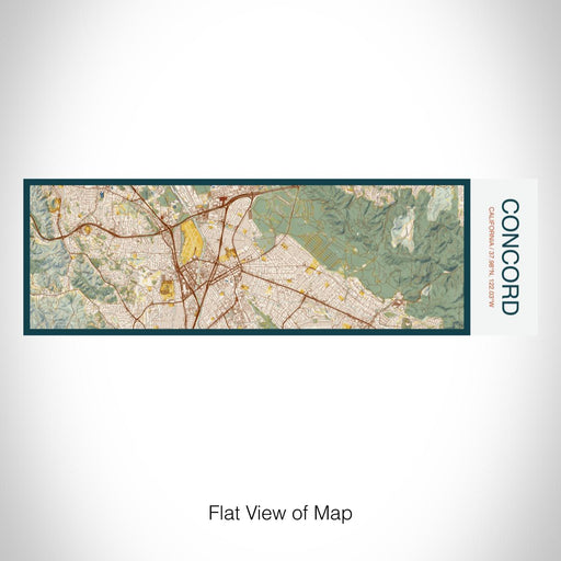 Rendered View of Concord California Map on 10oz Stainless Steel Insulated Cup in Woodblock with Sliding Lid