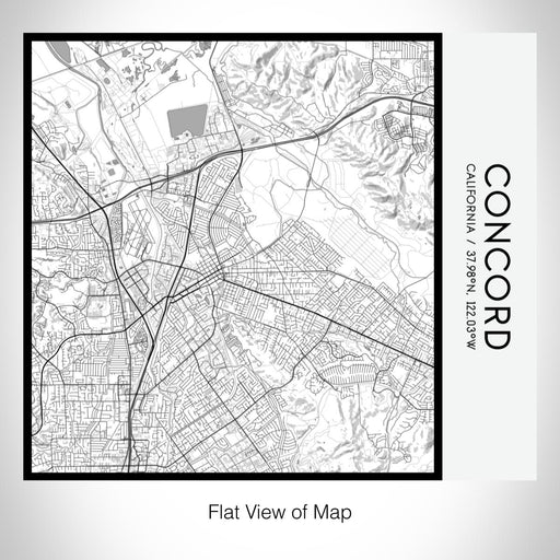 Rendered View of Concord California Map on 17oz Stainless Steel Insulated Tumbler in Classic Map Style