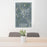 24x36 Concord New Hampshire Map Print Portrait Orientation in Afternoon Style Behind 2 Chairs Table and Potted Plant