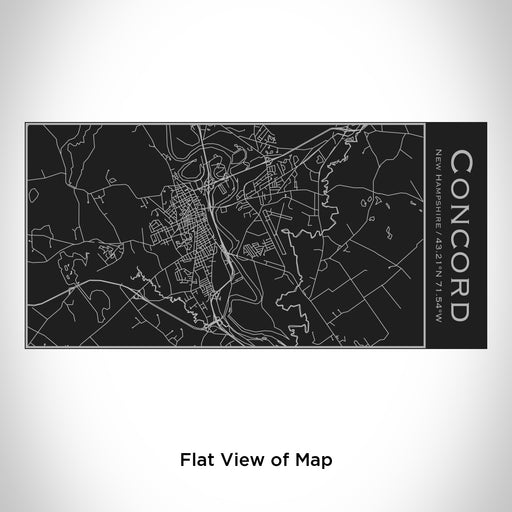 Rendered View of Concord New Hampshire Map Engraving on 17oz Stainless Steel Insulated Cola Bottle in Black