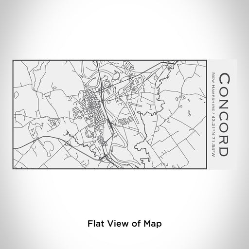 Rendered View of Concord New Hampshire Map Engraving on 17oz Stainless Steel Insulated Cola Bottle in White