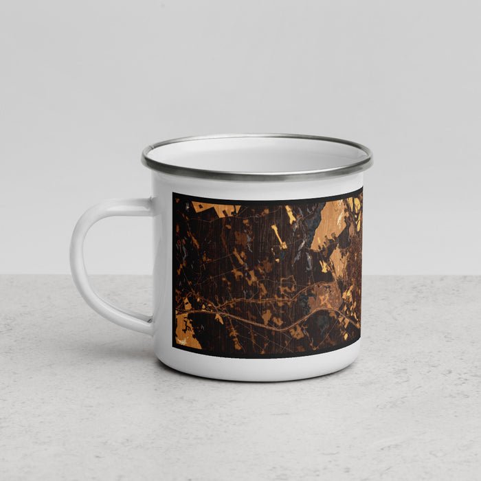 Left View Custom Concord New Hampshire Map Enamel Mug in Ember