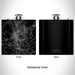Rendered View of Concord New Hampshire Map Engraving on 6oz Stainless Steel Flask in Black