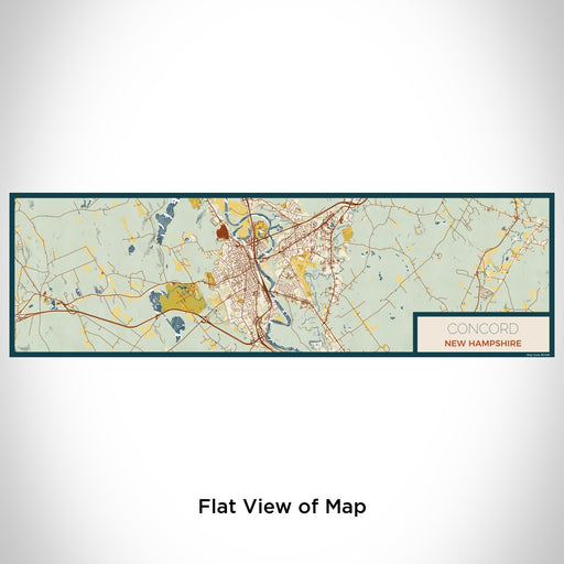 Flat View of Map Custom Concord New Hampshire Map Enamel Mug in Woodblock