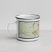 Left View Custom Concord New Hampshire Map Enamel Mug in Woodblock