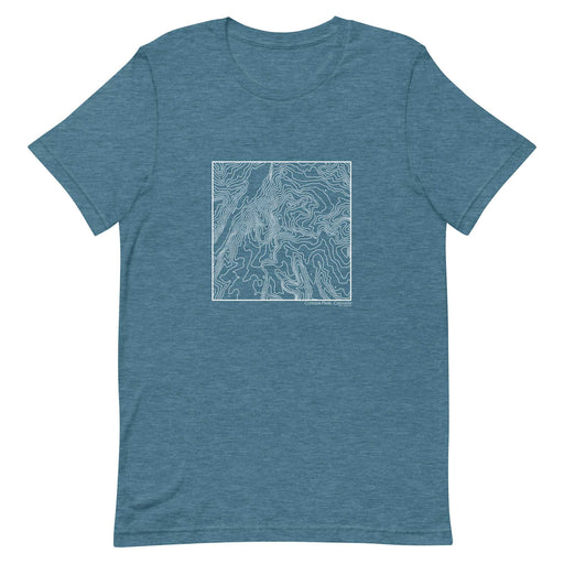 Conejos Peak Colorado Topographic  Map Unisex T-Shirt with City inscription in Heather Teal