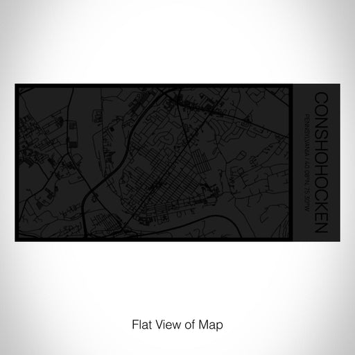 Rendered View of Conshohocken Pennsylvania Map on 17oz Stainless Steel Insulated Cola Bottle in Stainless in Matte Black