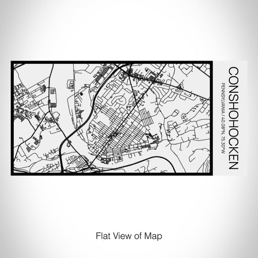 Rendered View of Conshohocken Pennsylvania Map on 17oz Stainless Steel Insulated Cola Bottle in Stainless in Matte White