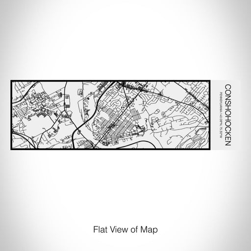 Rendered View of Conshohocken Pennsylvania Map on 10oz Stainless Steel Insulated Cup in Matte White with Sliding Lid
