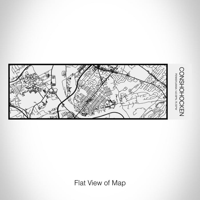 Rendered View of Conshohocken Pennsylvania Map on 10oz Stainless Steel Insulated Cup in Matte White with Sliding Lid