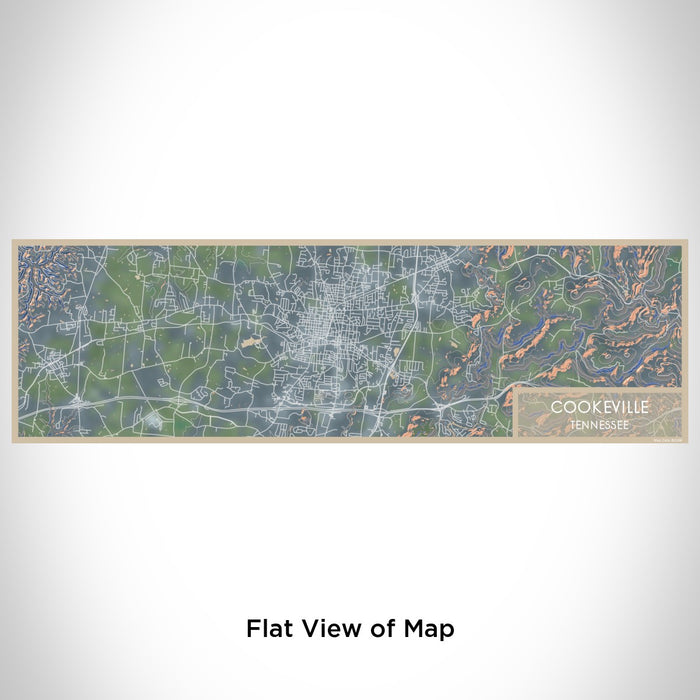 Flat View of Map Custom Cookeville Tennessee Map Enamel Mug in Afternoon