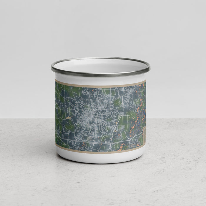 Front View Custom Cookeville Tennessee Map Enamel Mug in Afternoon