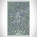 Cookeville Tennessee Map Print Portrait Orientation in Afternoon Style With Shaded Background