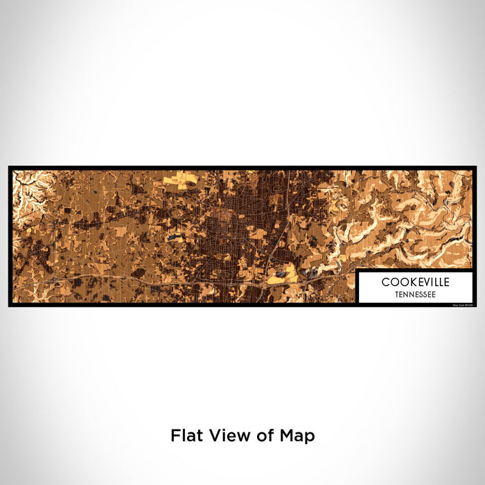 Flat View of Map Custom Cookeville Tennessee Map Enamel Mug in Ember