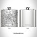 Rendered View of Cookeville Tennessee Map Engraving on 6oz Stainless Steel Flask