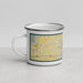 Left View Custom Cookeville Tennessee Map Enamel Mug in Woodblock