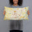 Person holding 20x12 Custom Cookeville Tennessee Map Throw Pillow in Woodblock