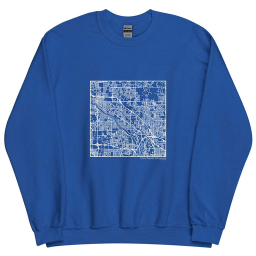 Coon Rapids Minnesota  Map Unisex Crewneck Sweater with City inscription in Royal Blue